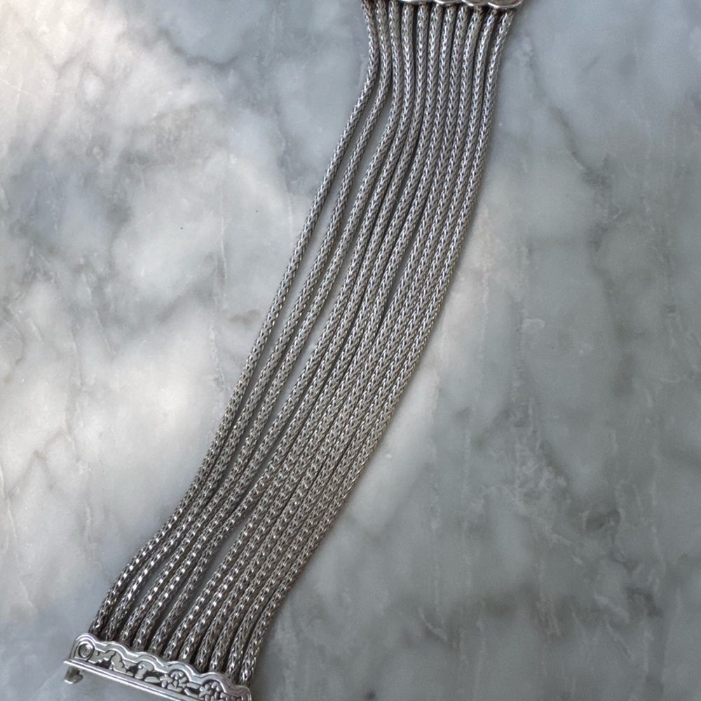 Elegant Silver Multi-Strand Bracelet
